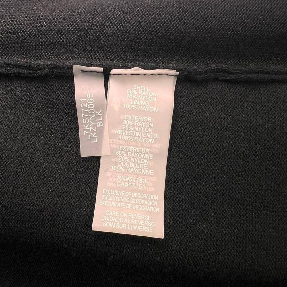 Karl Lagerfeld Paris Black Pearl Sweater Crewneck Knit Minimal Chic Women’s M - Picture 5 of 6